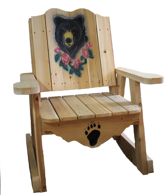 black bear, deck chair, deck lounge chair, hawaiian chair